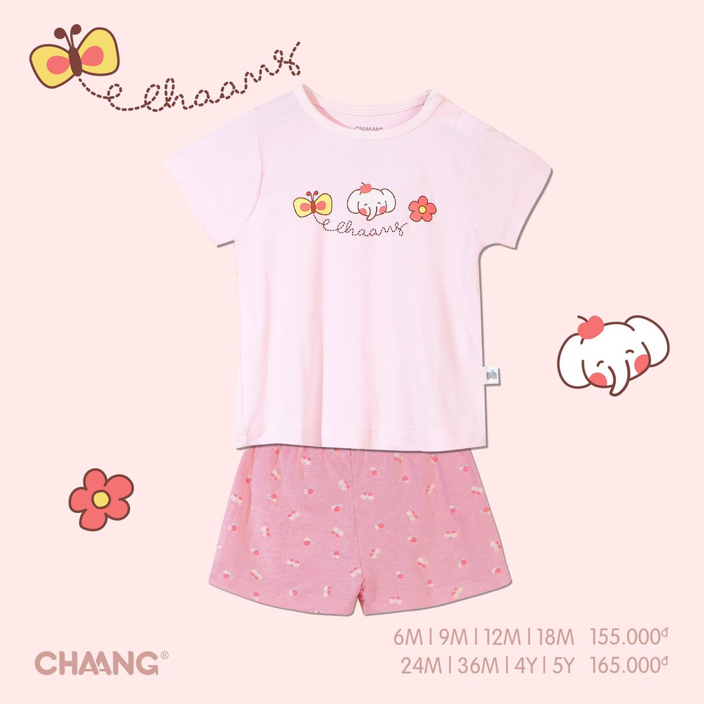 [CHAANG] Bộ Cộc Cúc Vai Summer Chaang cho bé trai/bé gái