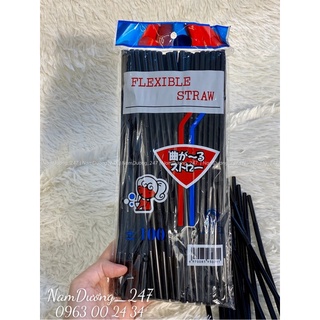 100 ống hút cong dài 30 cm phi 6