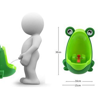 [GIADUNGHANOI39]Bô đứng tiểu cho bé trai, Bô tiểu đứng dán tường hình ếch thông minh tiện dụng