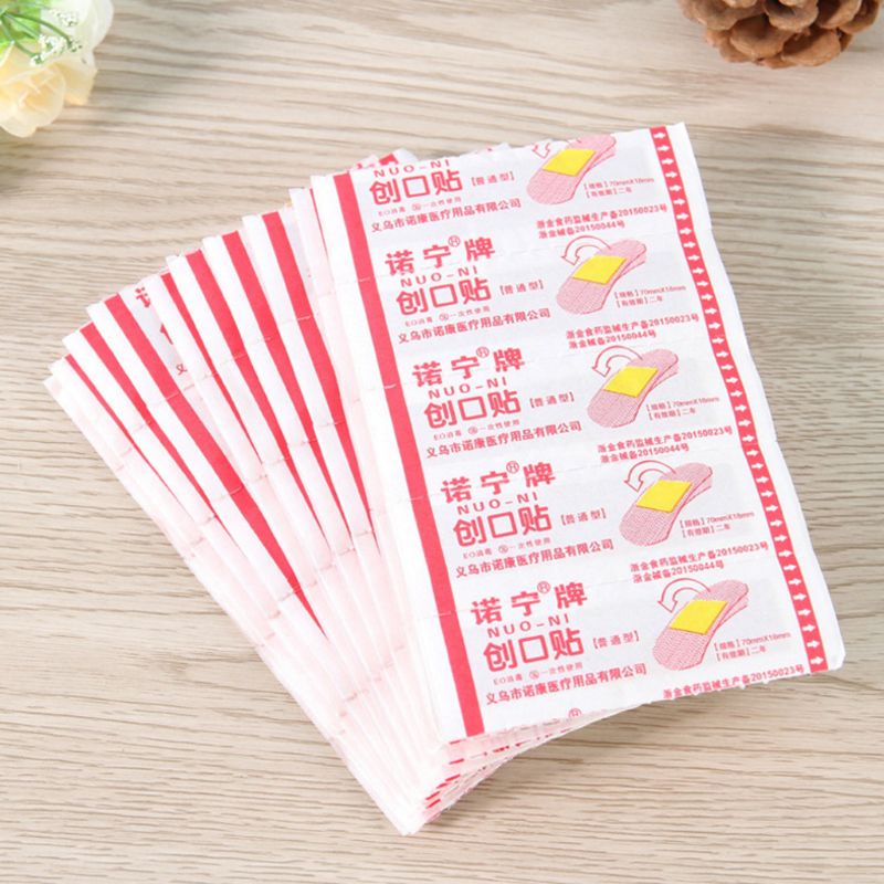 [Hàng mới về] Set 50 băng keo cá nhân sử dụng một lần chống nước thoáng khí đa năng
