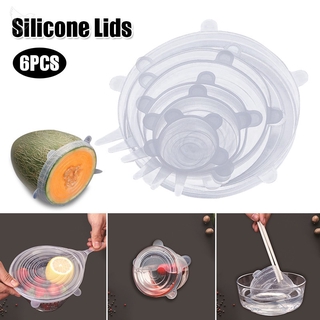 Set 6 nắp đậy thực phẩm bằng silicon chịu nhiệt cao
