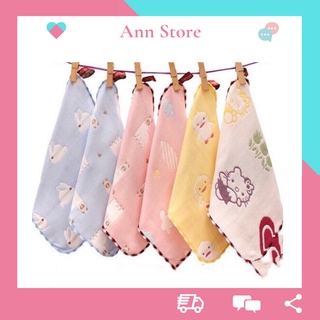 Khăn cotton cho bé 6 lớp mềm mịn cao cấp rửa mặt thấm sữa