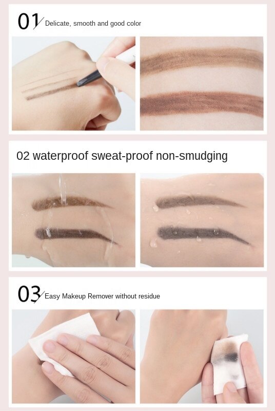 MAYCREATE Double head rotating eyebrow pencil, black and gray, two colors are available