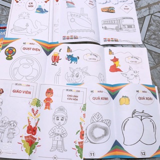 Set 8 Quyển Tập Tô Cho Bé