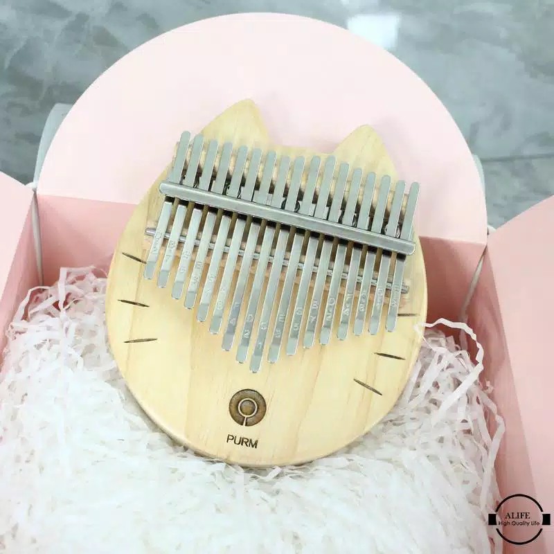 Đàn Kalimba 17 Phím Bằng Gỗ Hình Mèo Dễ Thương