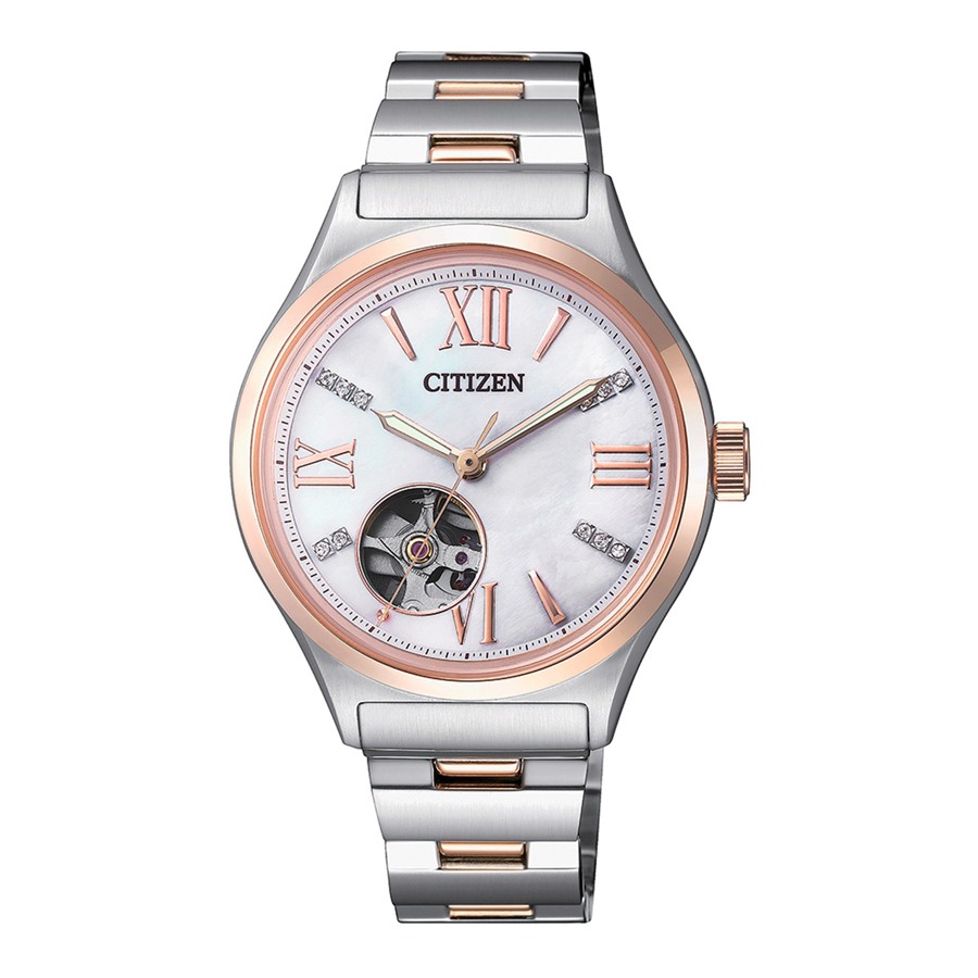 Đồng Hồ Nữ Citizen Đính Đá Swarovski Dây Thép Không Gỉ PC1009-51D - Mặt Xà Cừ (Sapphire)