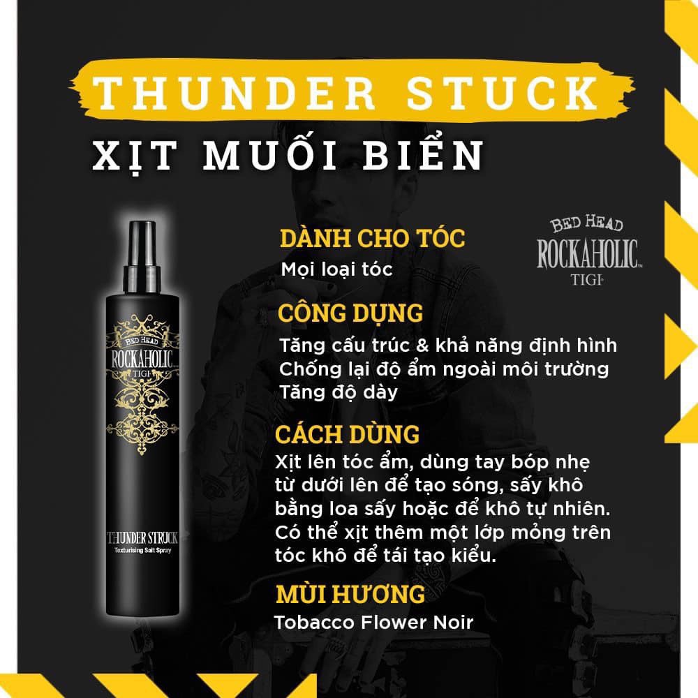 Xịt muối biển Thunder Struck Tigi Bed Head Rockaholic 250ml