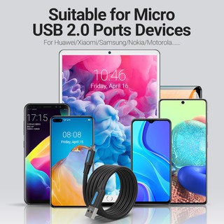 Cáp Micro USB Vention 3A Dây dữ liệu sạc nhanh cho Android