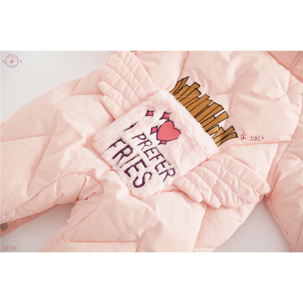 Bộ áo liền quần, bodysuit phao lót lông siêu ấm cho bé từ 5-11kg [BD28]