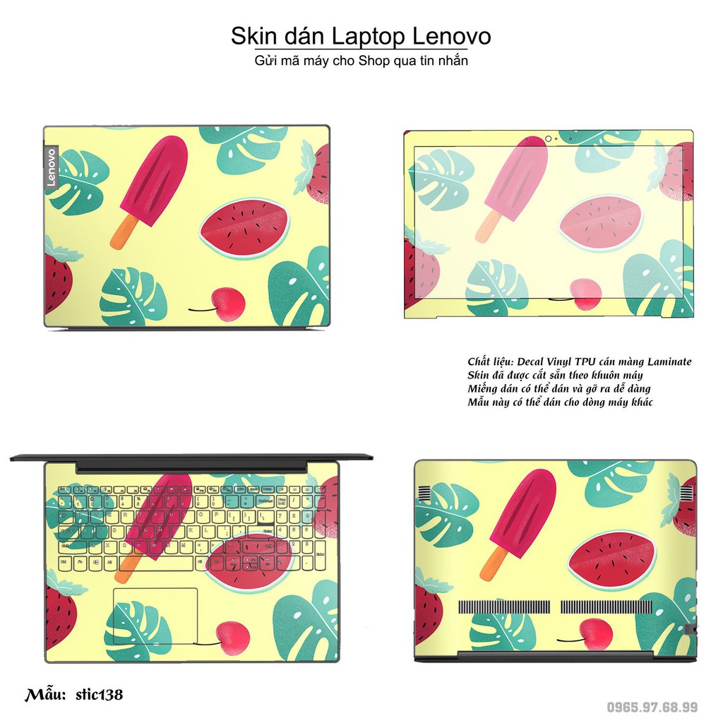 Skin dán Laptop Lenovo in hình Hoa văn sticker _nhiều mẫu 23 (inbox mã máy cho Shop)