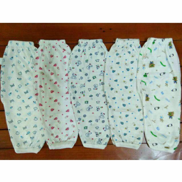 Quần dài cotton trắng in hình cho bé yêu, hàng đẹp, mềm mịn