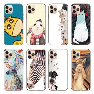 Ốp điện thoại TPU mềm hình thỏ mèo cho compatible for iphone 12 Pro Max 5G/i12 Mini/SE 2020/compatible for iphone 4 4S 4G