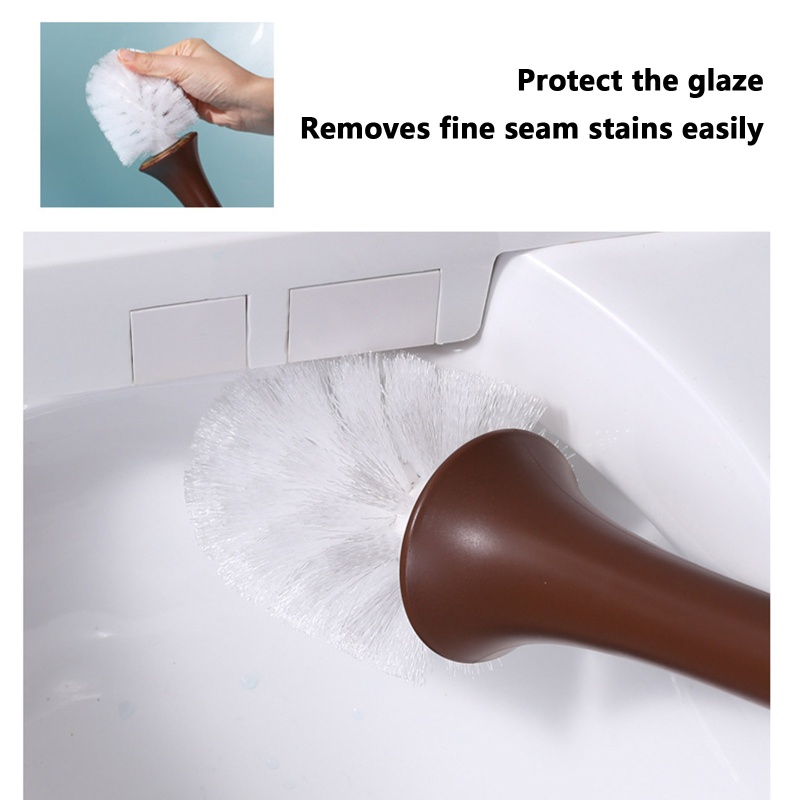 Bàn Chải Chà Bồn Cầu Tay Cầm Dài Lông Mềm Hình Hươu Cao Cổ Sáng Tạo