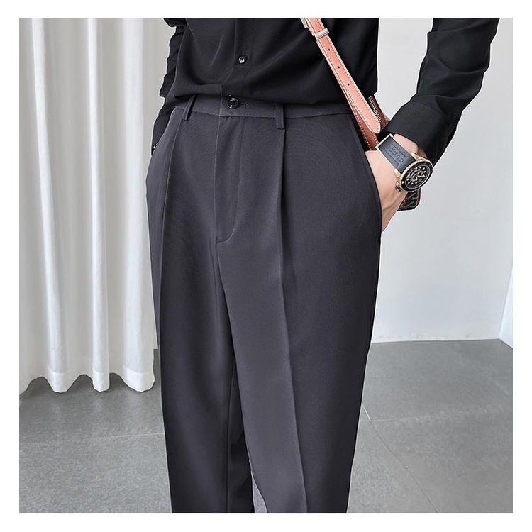 Quần tây ống suông cạp chun cho nam nữ lưng thun phía sau chất vải tuyết mưa co giãn thoáng mát SHOPDONAM1993 Q15