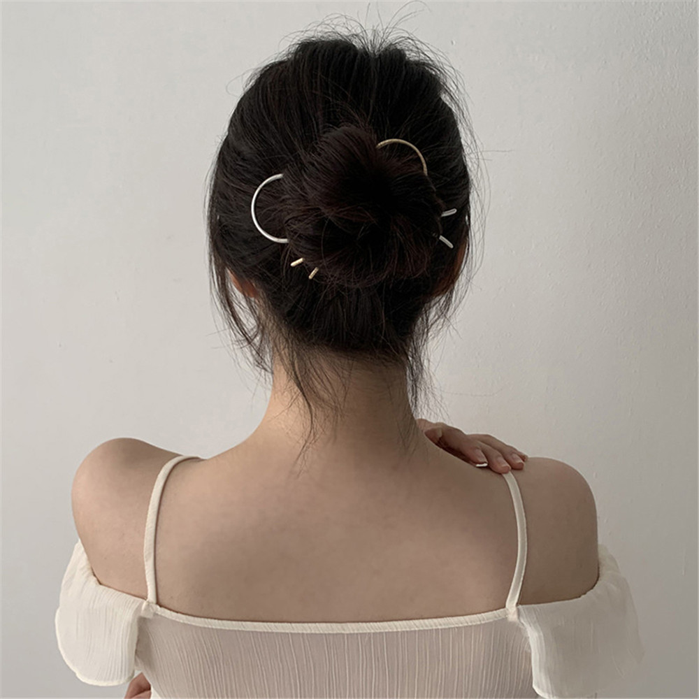 Trâm cài tóc bằng kim loại kiểu dáng đơn giản cho nữ | BigBuy360 - bigbuy360.vn