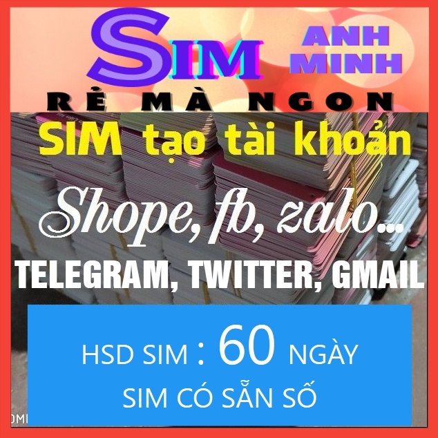 Sim vietnamobile tạo fb, zalo, shope,gmail,sen,lad... Nghe gọi vào mạng