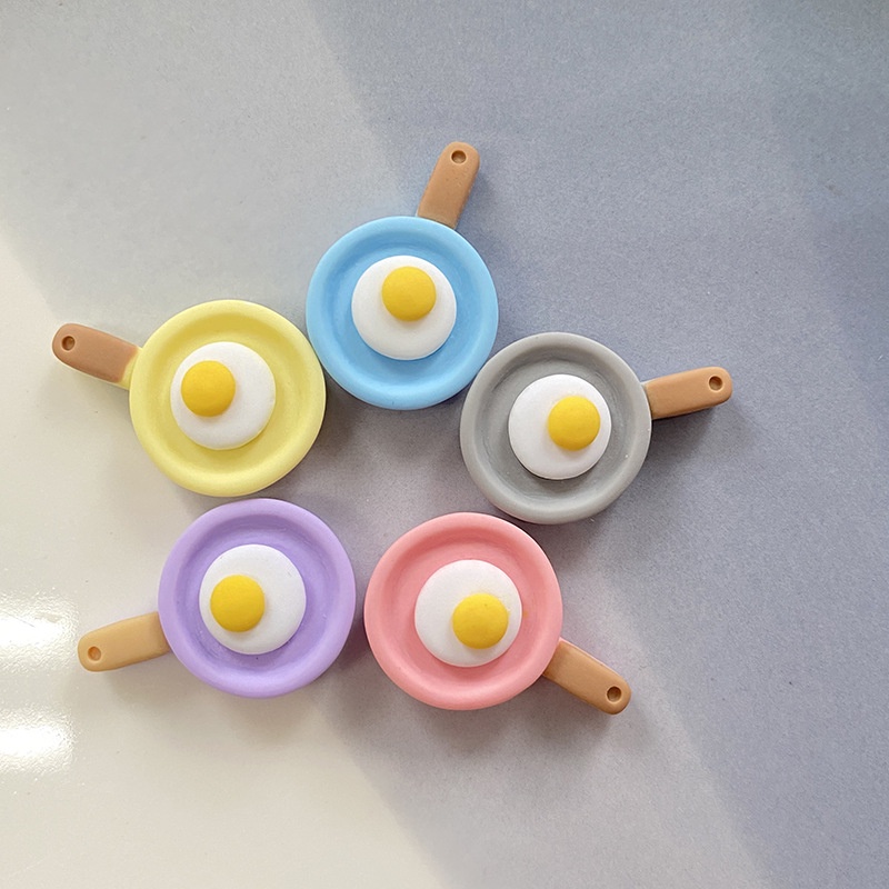 Đồ Chơi Mô Hình Chảo Chiên Trứng Ốp La Mini Bằng Nhựa Resin Diy Cho Bé