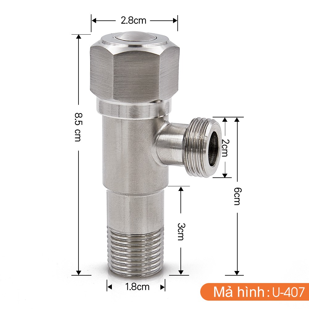 Van chia giảm áp U-HOME Van chia giảm áp lực nước inox SUS 304 cao cấp,ren 21,van khóa