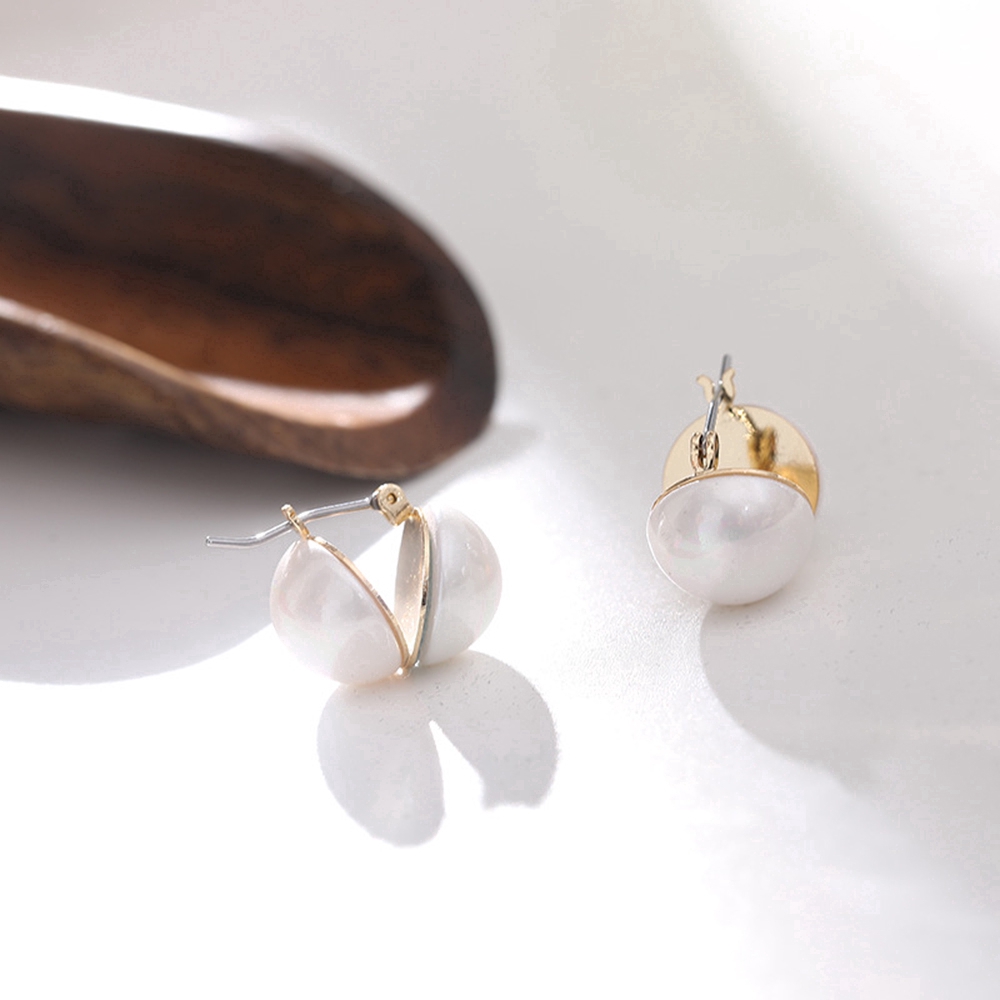 COD Đôi Khuyên Tai Hợp Kim Đính Ngọc Trai Giả Thời Trang Cho Nữ