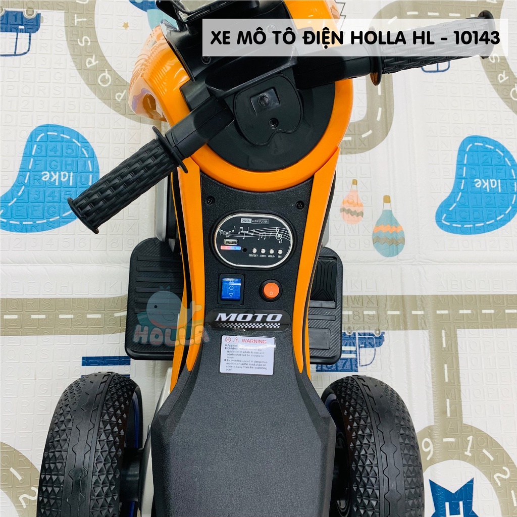 Xe máy điện Moto địa hình Holla HL-10143 | Xe máy điện trẻ em - Đồ chơi vận động ngoài trời cho bé
