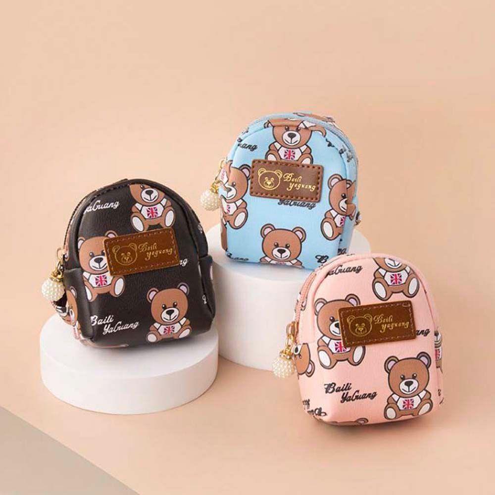 HARRIETT Túi Đựng Tiền Xu / Tai Nghe / Dây Cáp Sạc USB Có Khóa Kéo Hình Oval Dễ Thương