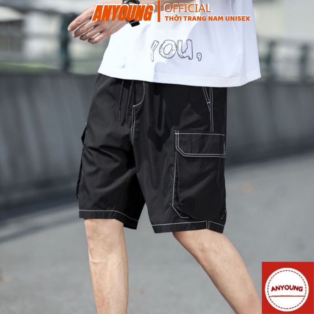 Quần Short Nam Anyoung Quần Đùi Nam Chỉ Nổi Phong Cách Unisex Qs251
