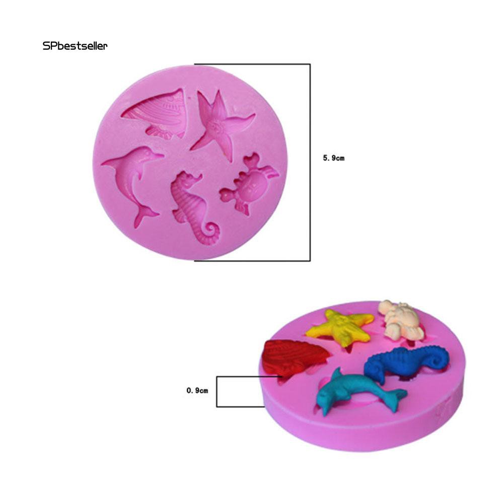 Khuôn làm bánh kẹo DIY hình sinh vật biển xinh xắn