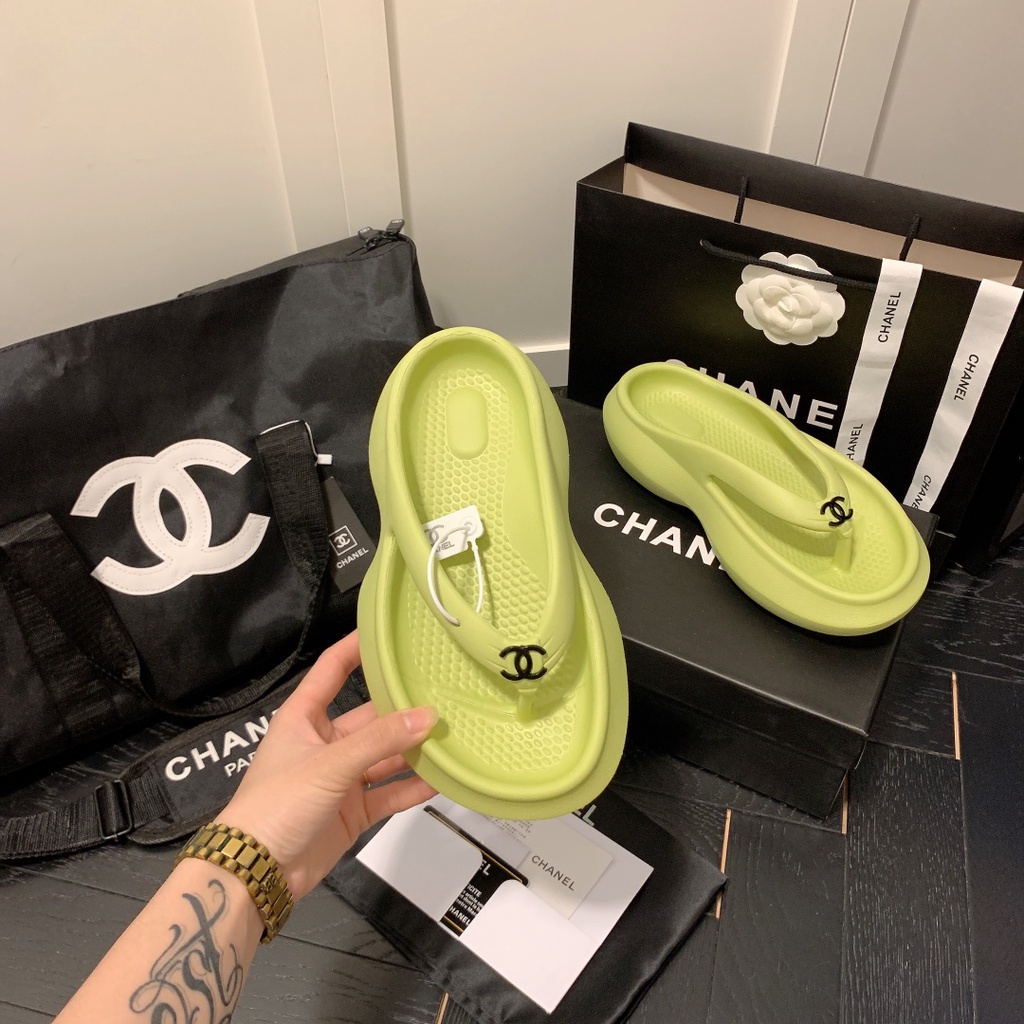 Mới Dép Xỏ Ngón In LOGO MINI Thời Trang Cho Nữ