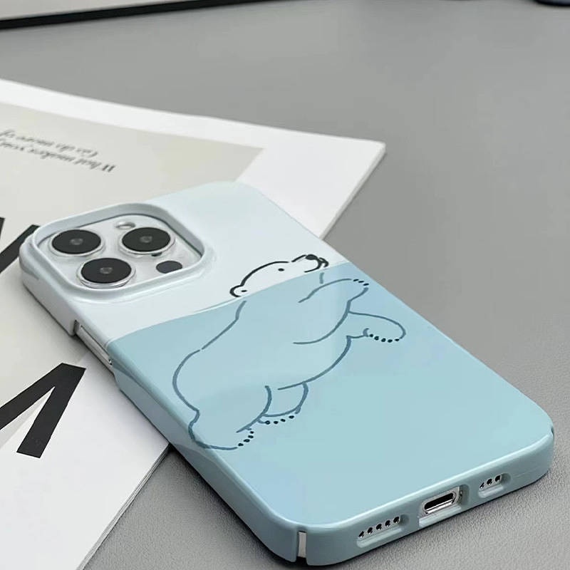 Ốp điện thoại hình gấu Bắc Cực thích hợp cho APPLE 14 IPHONE 13 XR APPLE 12 IPHONE 11 XS CWT 5