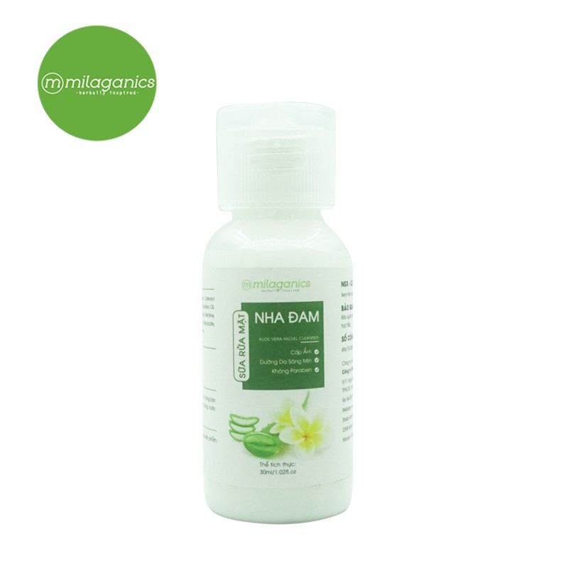 Sữa Rửa Mặt Nha Đam Milaganics 30ml