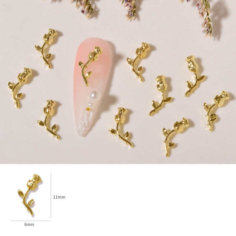 Hộp Phụ Kiện Trang Trí Móng Nghệ Thuật Hình Hoa Hồng 3D