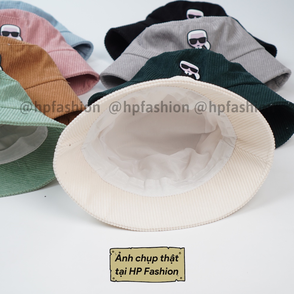 Mũ BUCKET vành cụp ❤️ Nón tai bèo thêu tem Thám Tử chất nhung tăm cao cấp form unisex nam nữ N84 - Happy Style