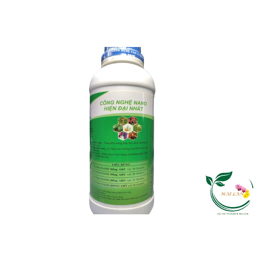 Phân Bón Vi Lượng Nano Đồng (Cu) Aht - #074 500ml