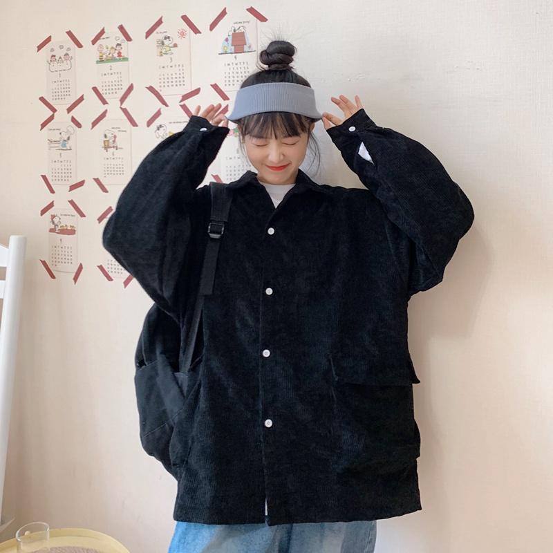 SUXI Áo Khoác Sơ Mi Dài Tay Màu Sắc Thời Trang Thu Đông Cho Nữ