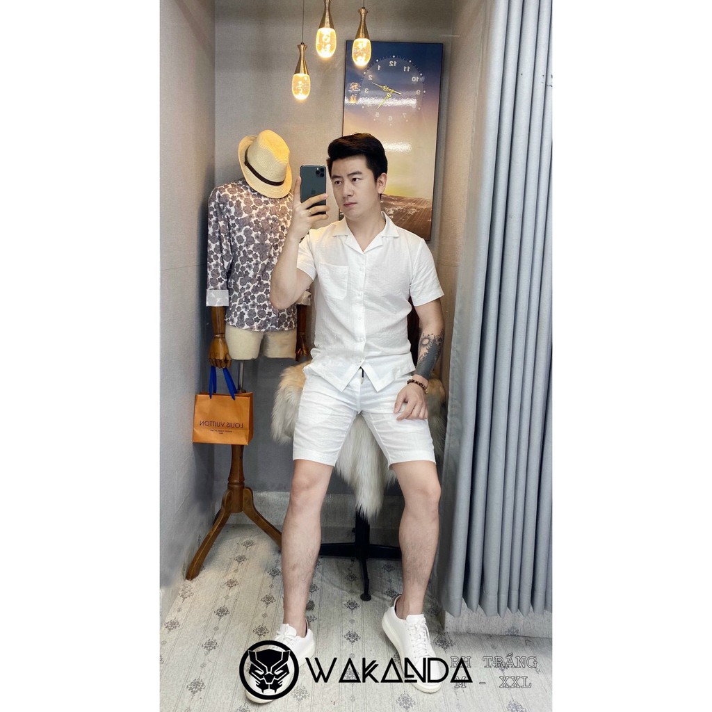 [FREESHIP] Bộ đũi nam thời trang, Set đũi thái cổ bẻ tay ngắn cao cấp Wakanda | BigBuy360 - bigbuy360.vn