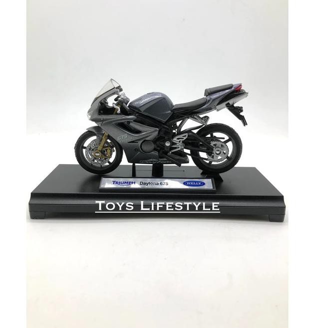 Welly Mô Hình Xe Mô Tô Triumph Daytona 675 Hs0 Tỉ Lệ 1: 18