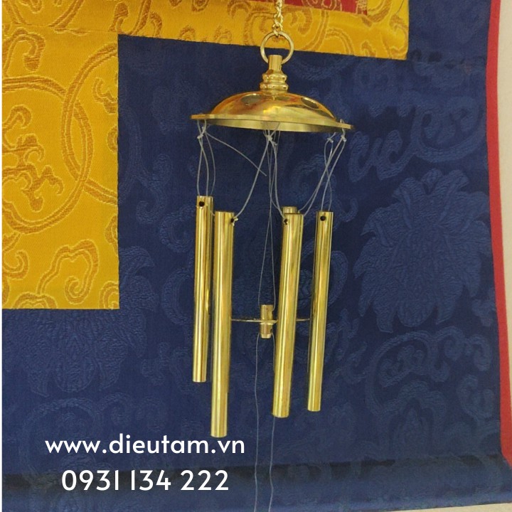 Chuông gió bằng đồng 5 thanh chuẩn đồng