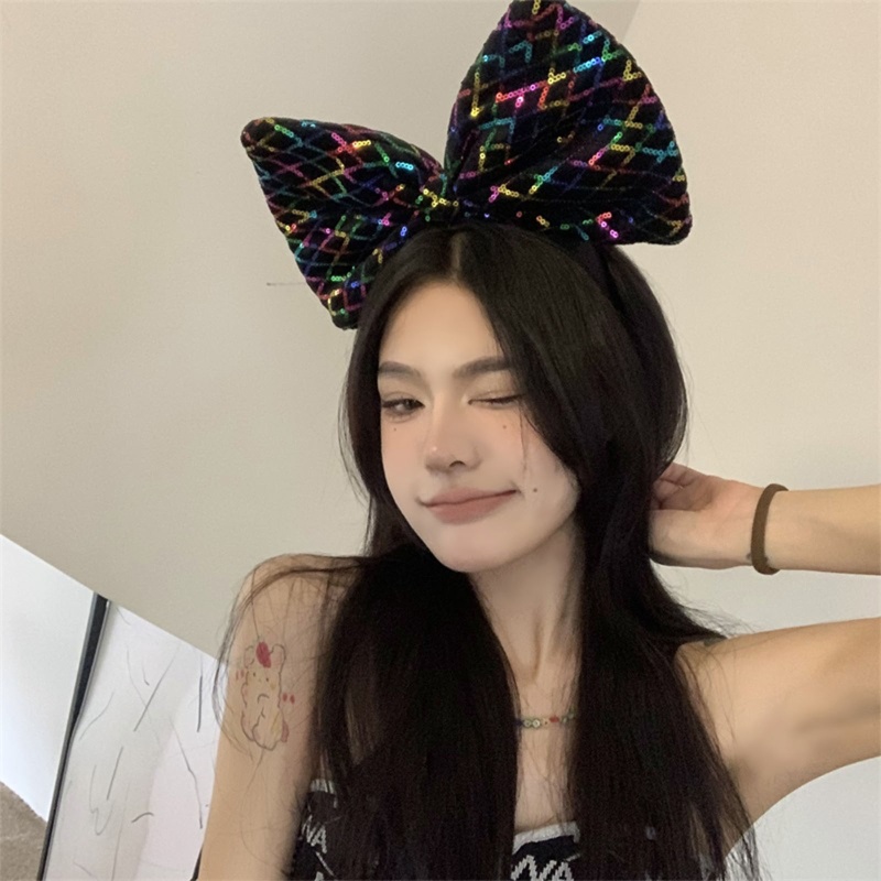 Nơ Cài Tóc Đính Kim Sa Lấp Lánh Dành Cho Nữ