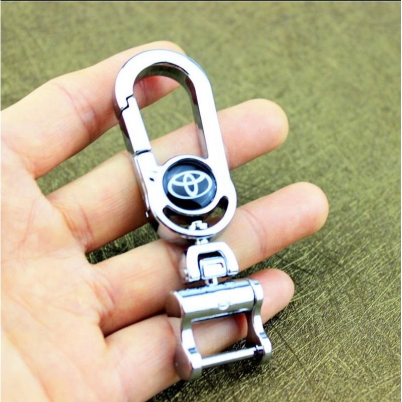 Móc khóa hợp kim Inox tặng kèm tua vít có logo các hãng xe Hyundai - Toyota - Kia - Mazda - Ford - Chevrolet - Honda