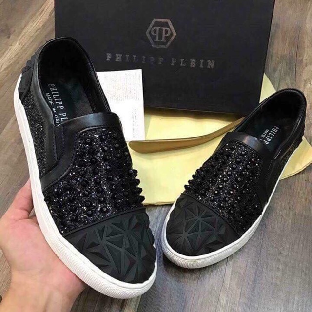 Giày slip on đính đá nam