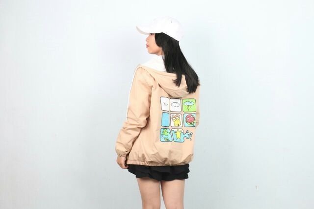 Áo khoác dù họa tiết in lưng, kèm ảnh thật | BigBuy360 - bigbuy360.vn