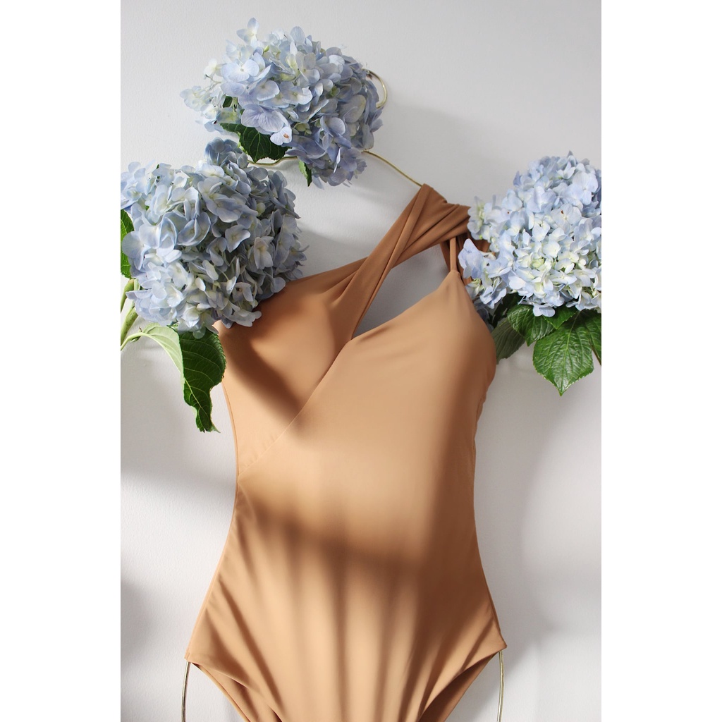 Bikini liền mảnh cao cấp LILAS BLANC - Miami Swimsuit, Bộ bơi 1 mảnh mặc được 2 kiểu, chất thun lạnh cao cấp