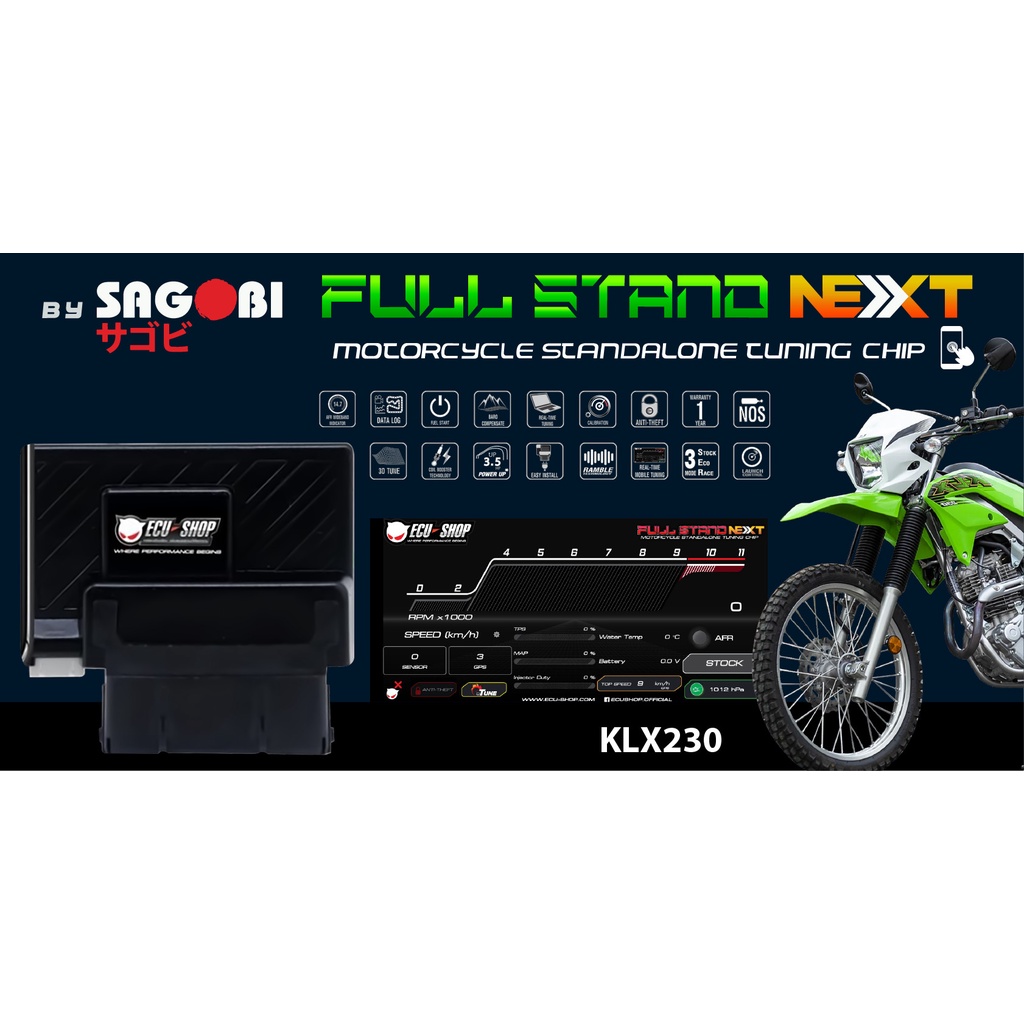 BỘ ĐIỀU KHIỂN ĐỘNG CƠ (ECU) FULL STAND NEXT CHO KAWASAKI KLX 230 mã ECU.KLX230