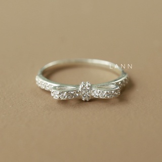 Nhẫn nơ đá bạc s925 lann r305