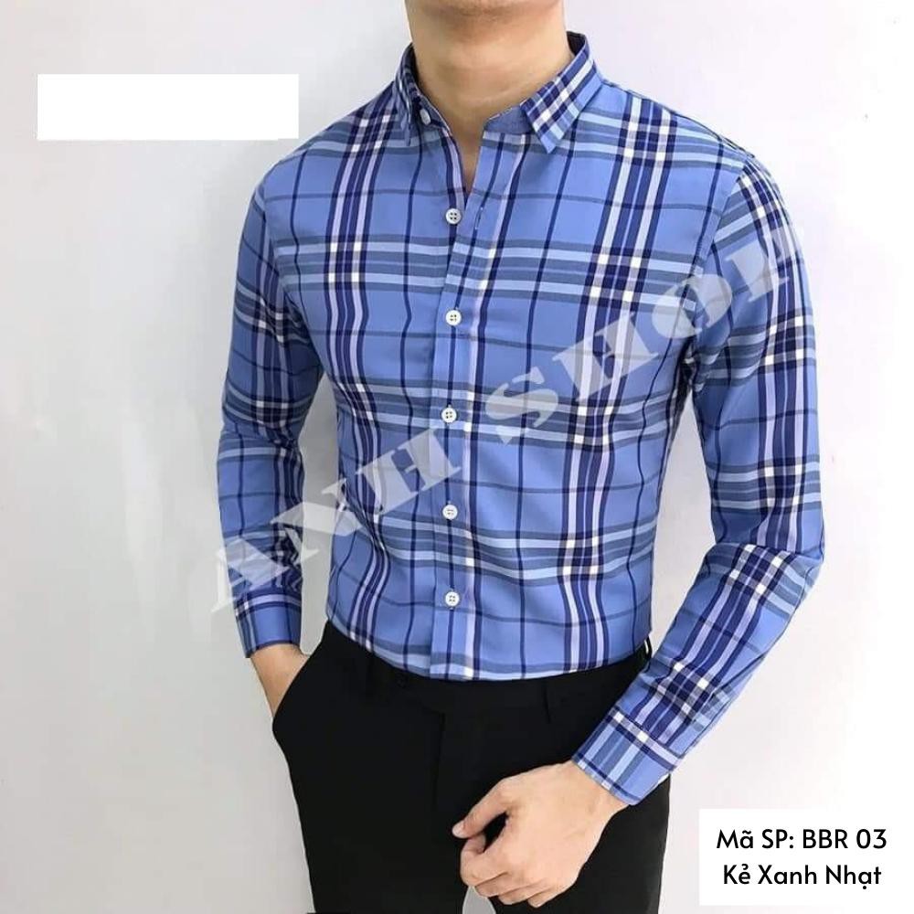 Áo sơ mi nam dài tay BBR kẻ nhiều màu,chất cotton thoáng mát, không nhăn, không bai xù, Hàng Cao Cấp | BigBuy360 - bigbuy360.vn