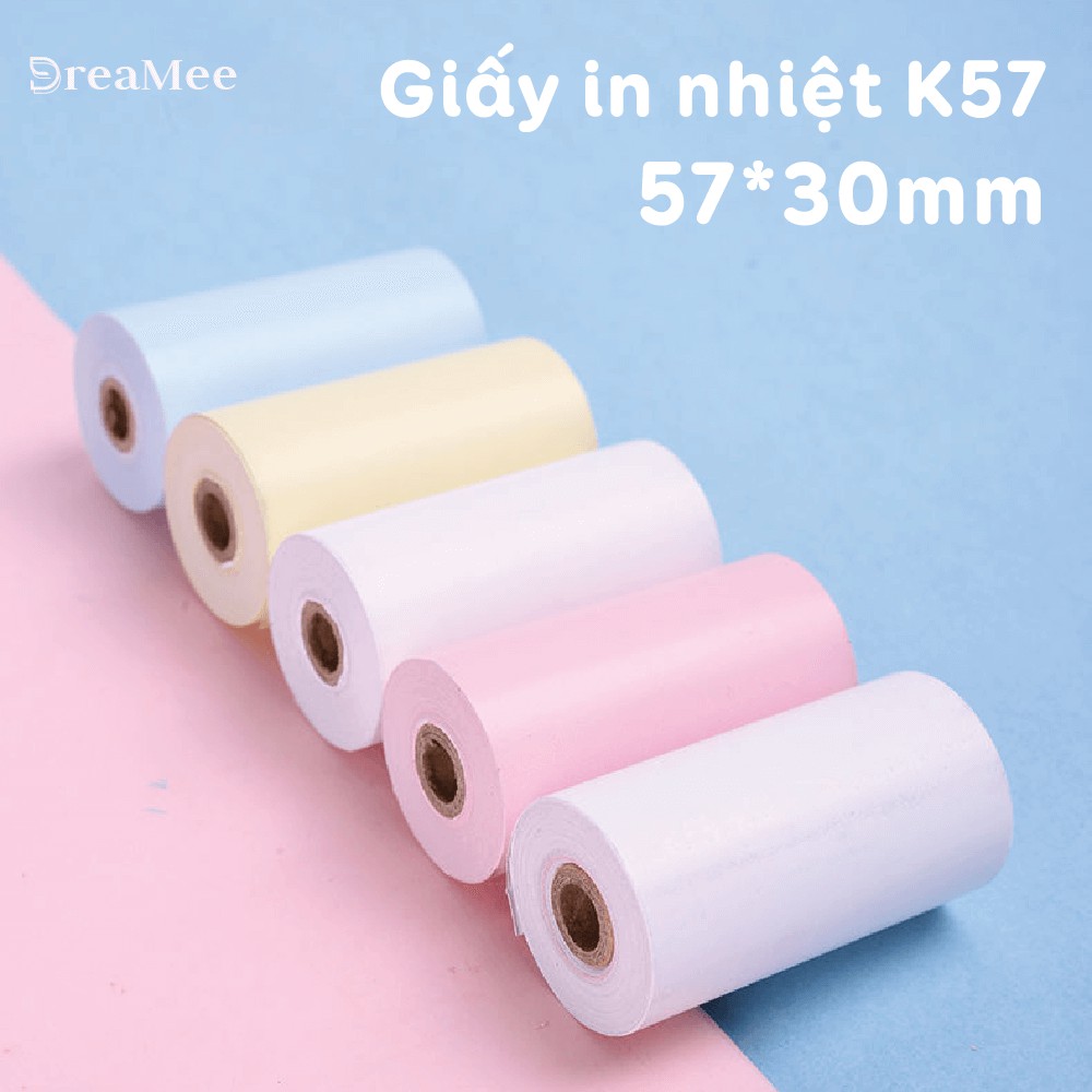 Giấy in nhiệt K57 (57x30mm) - Giấy in Bill, Hóa đơn K57 cho máy in nhiệt, Giấy in cho Peripage, Paperang, Con mèo