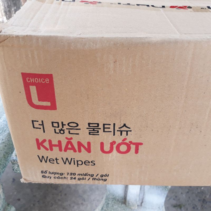 Khăn ướt Lotte 120 tờ giá sỉ nguyên thùng 24 gói Gò Vấp