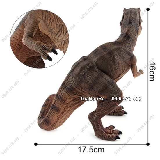 Mô Hình Khủng Long Bạo Chúa T-Rex Đứng Thẳng - Hàng Đẹp - Cao 16cm - 7727.1