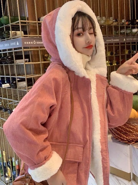 [sẵn]Áo khoác nhung lót lông dày dặn kèm ảnh thật | BigBuy360 - bigbuy360.vn