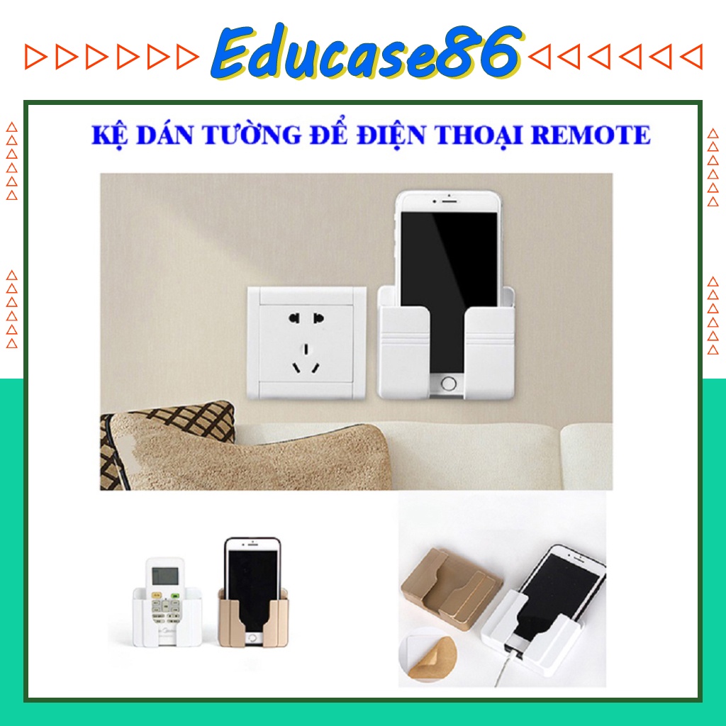 Kệ dán tường để điện thoại remote, kệ để điện thoại dán tường thông minh, giá đỡ điện thoại dán tường, Educase86